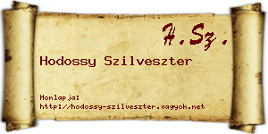 Hodossy Szilveszter névjegykártya